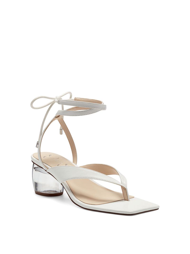 Sandalias Jessica Simpson Sitelli Medio Heel Feminino Branco | 91423GBSM