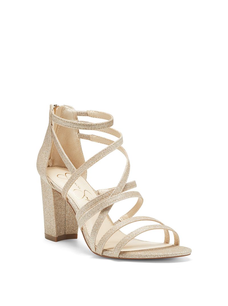 Sandalias Jessica Simpson Stassey Feminino Prateadas | 05742XEAV