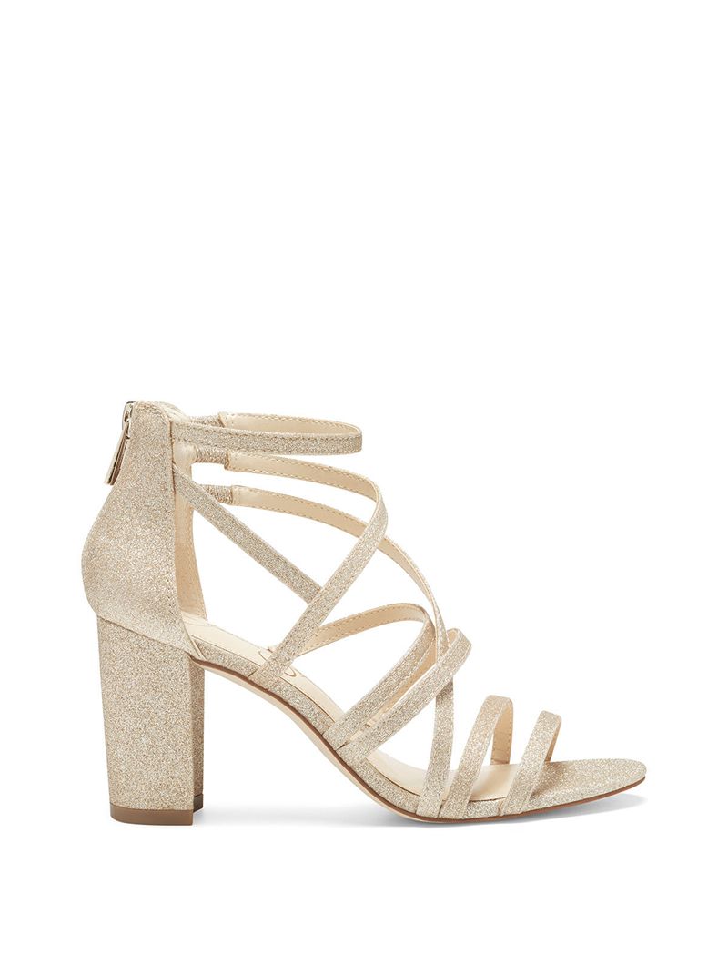 Sandalias Jessica Simpson Stassey Feminino Prateadas | 05742XEAV