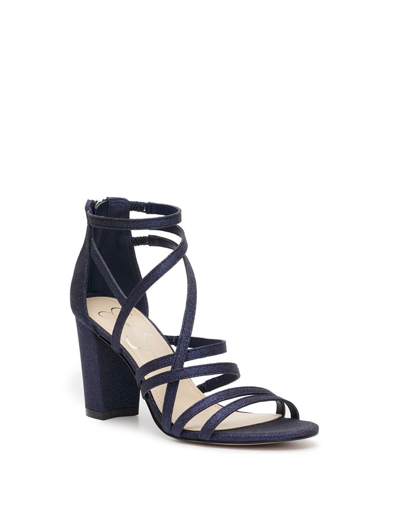 Sandalias Jessica Simpson Stassey Feminino Azul Marinho | 09524GSBT