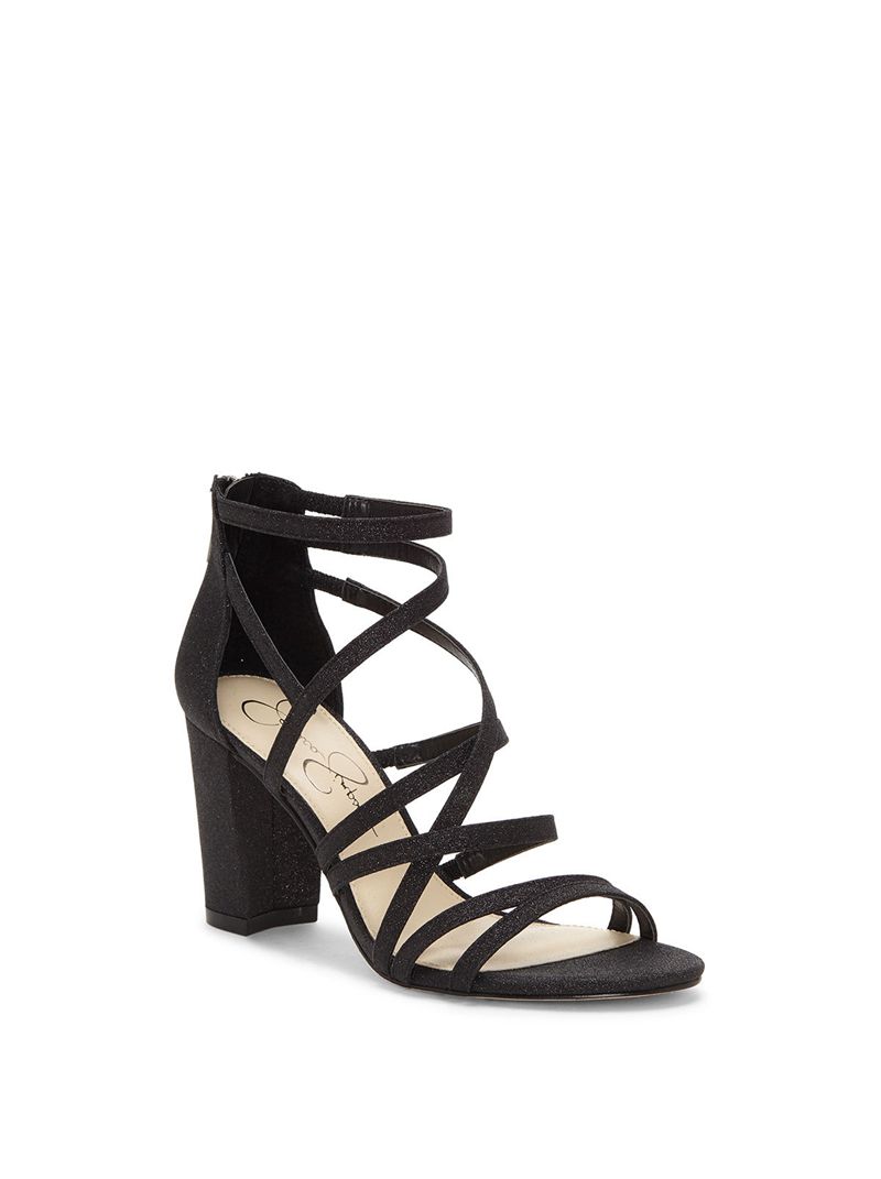 Sandalias Jessica Simpson Stassey Feminino Pretas | 38409EZBO