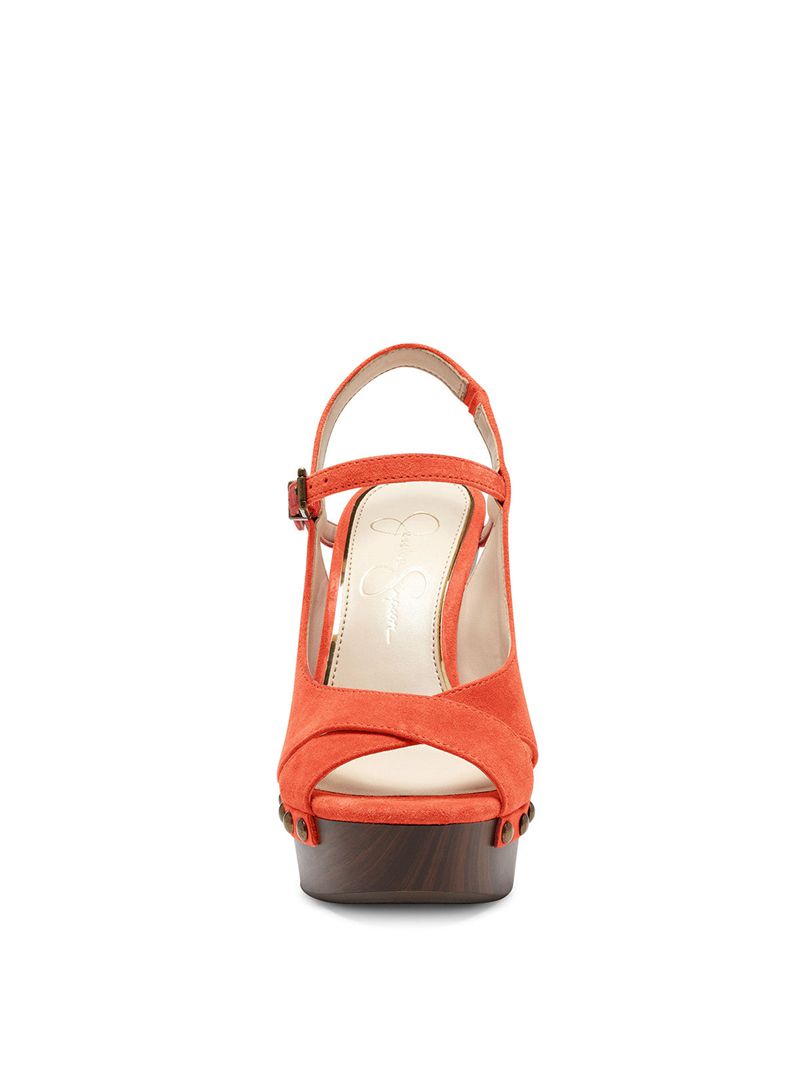 Sandalias Jessica Simpson Tausen Feminino Laranja | 19207DWUM