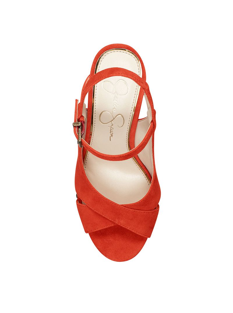 Sandalias Jessica Simpson Tausen Feminino Laranja | 19207DWUM