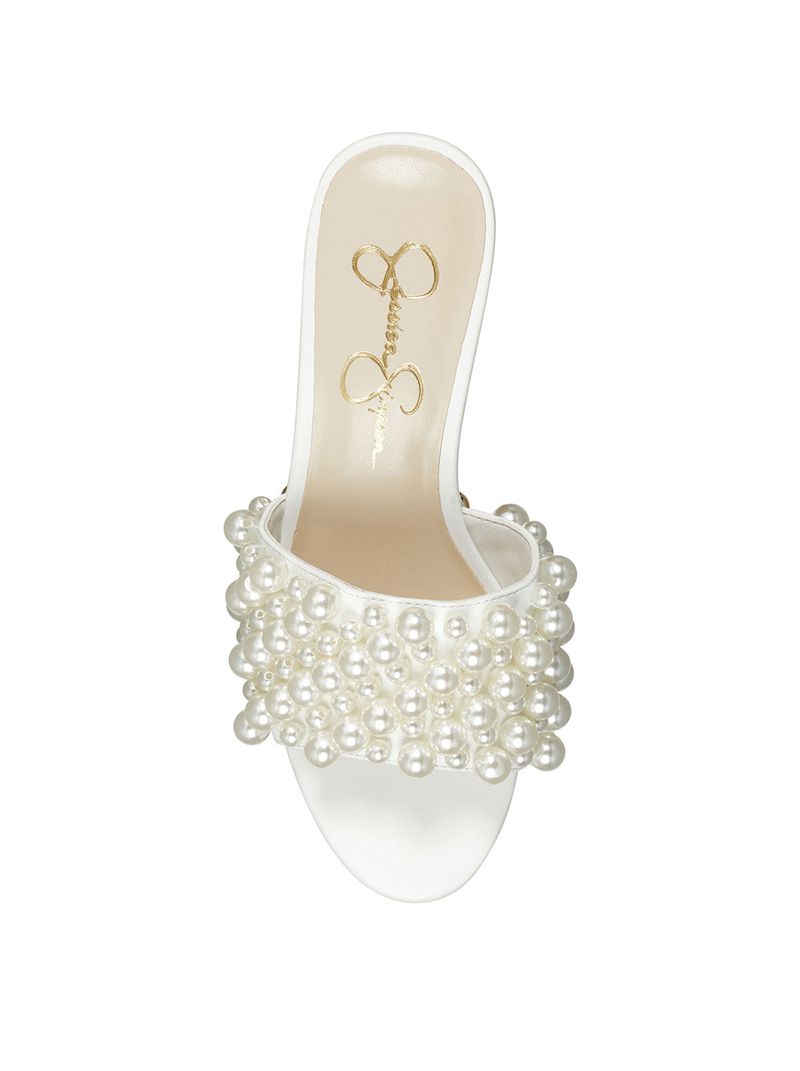 Sandalias Jessica Simpson Tel Feminino Branco | 87356XHEB