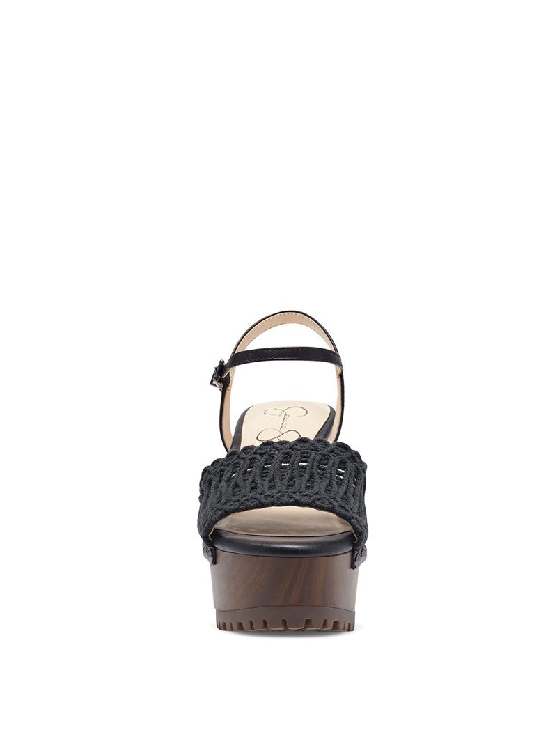 Sandalias Jessica Simpson Timia Feminino Pretas | 64239URMJ