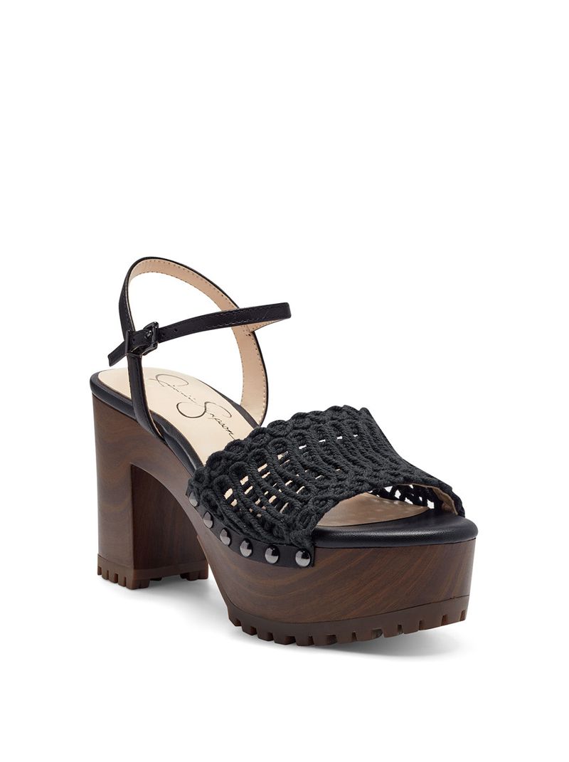 Sandalias Jessica Simpson Timia Feminino Pretas | 64239URMJ