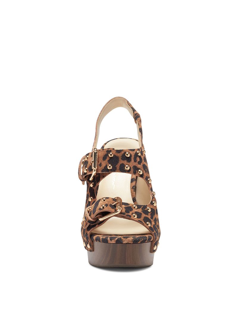 Sandalias Jessica Simpson Tym Feminino Bege Leopardo | 09824NUHW