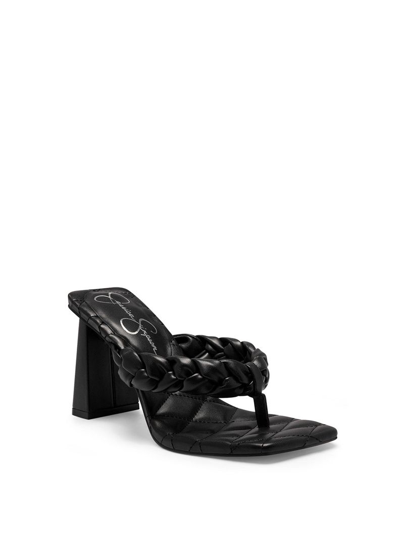 Sandalias Jessica Simpson Zaliye Thong Feminino Pretas | 90263EMPC