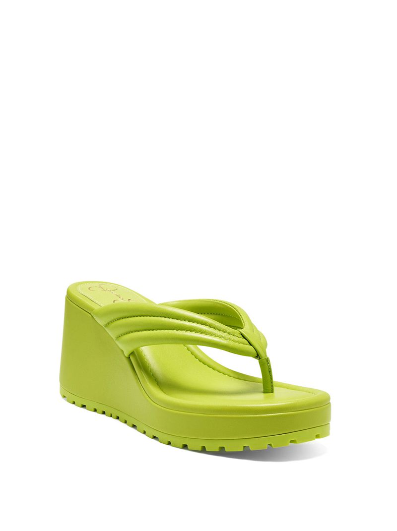 Sapatos Cunha Jessica Simpson Kemnie Feminino Verdes | 78542IAHB