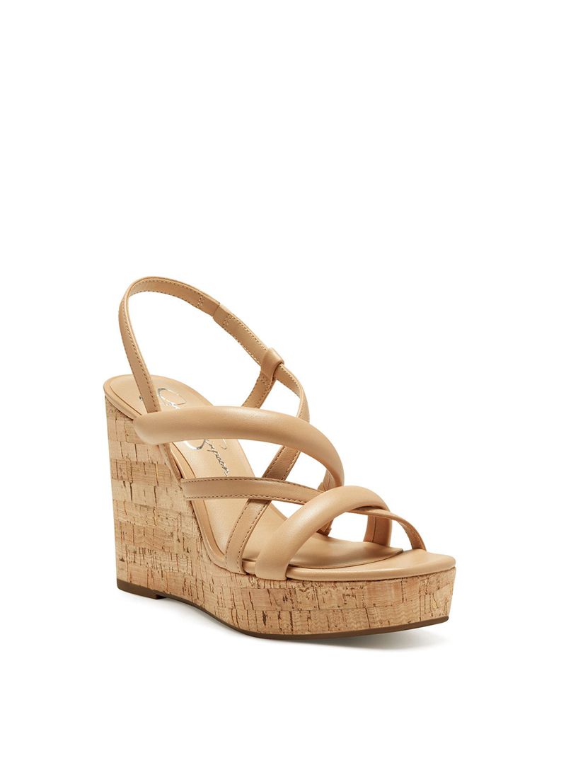 Sapatos Cunha Jessica Simpson Sim Feminino Bege | 64850WGLM