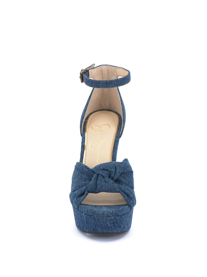 Sapatos Cunha Jessica Simpson Tyssie Feminino Azul Claro Escuro Azuis | 98302GFPK