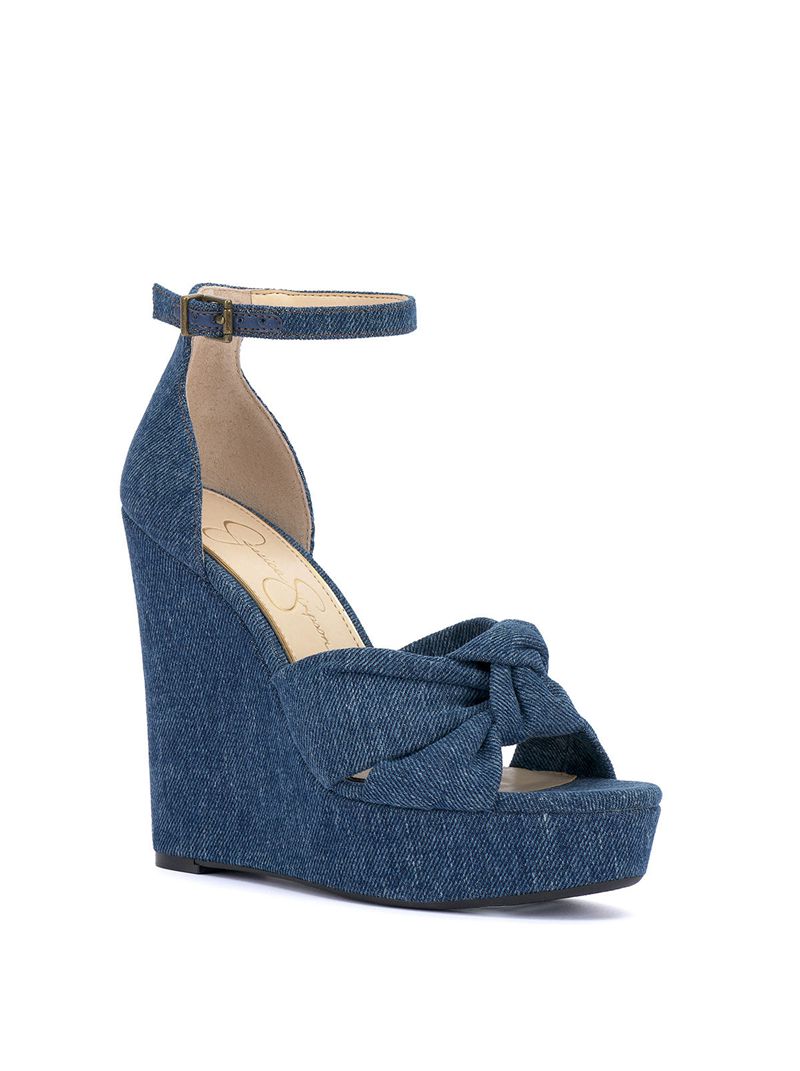 Sapatos Cunha Jessica Simpson Tyssie Feminino Azul Claro Escuro Azuis | 98302GFPK