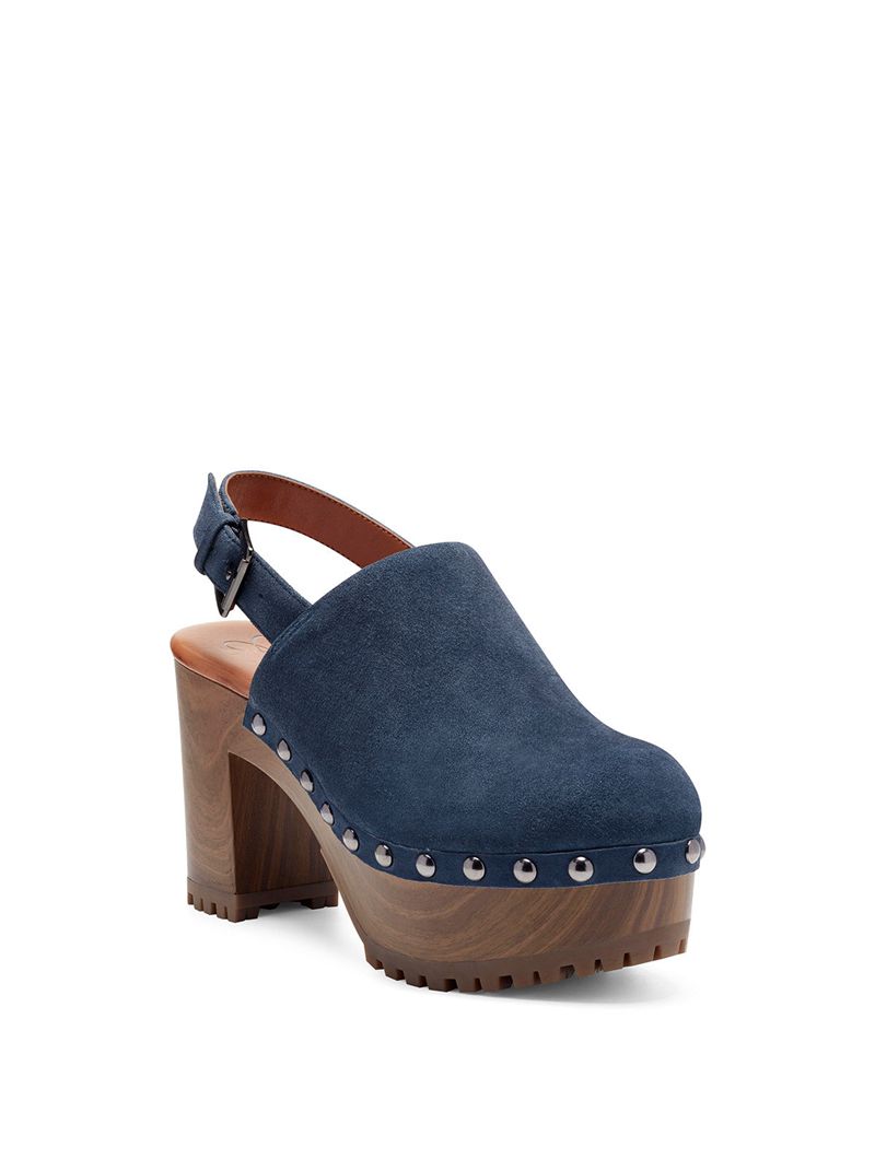 Sapatos Plataforma Jessica Simpson Tiarah Clog Feminino Azul Marinho | 21594NICH