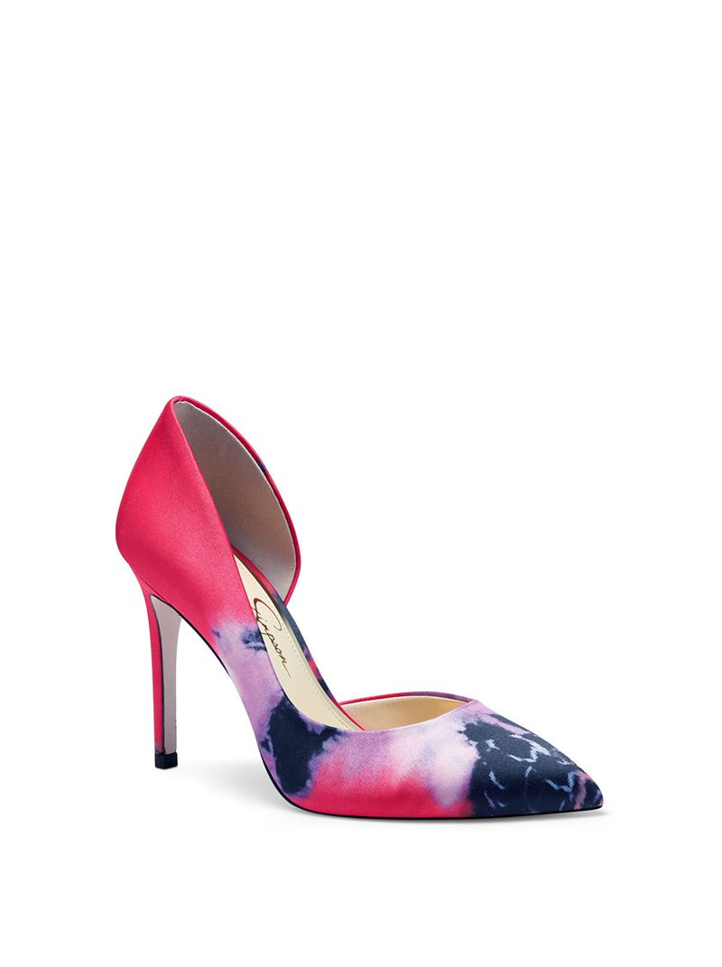 Scarpins Jessica Simpson Prizma D'Orsay Feminino Rosa Roxo Multicoloridas | 41357ZNYM