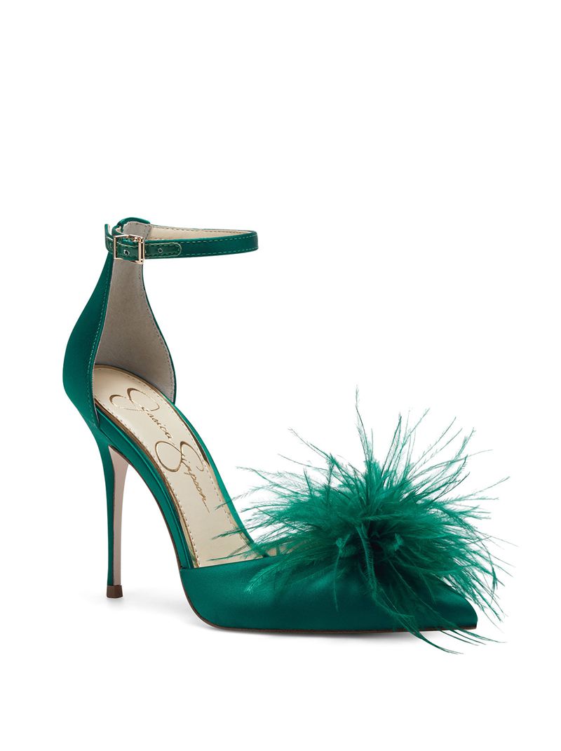 Scarpins Jessica Simpson Wolistie Feminino Verdes | 63719XBUT