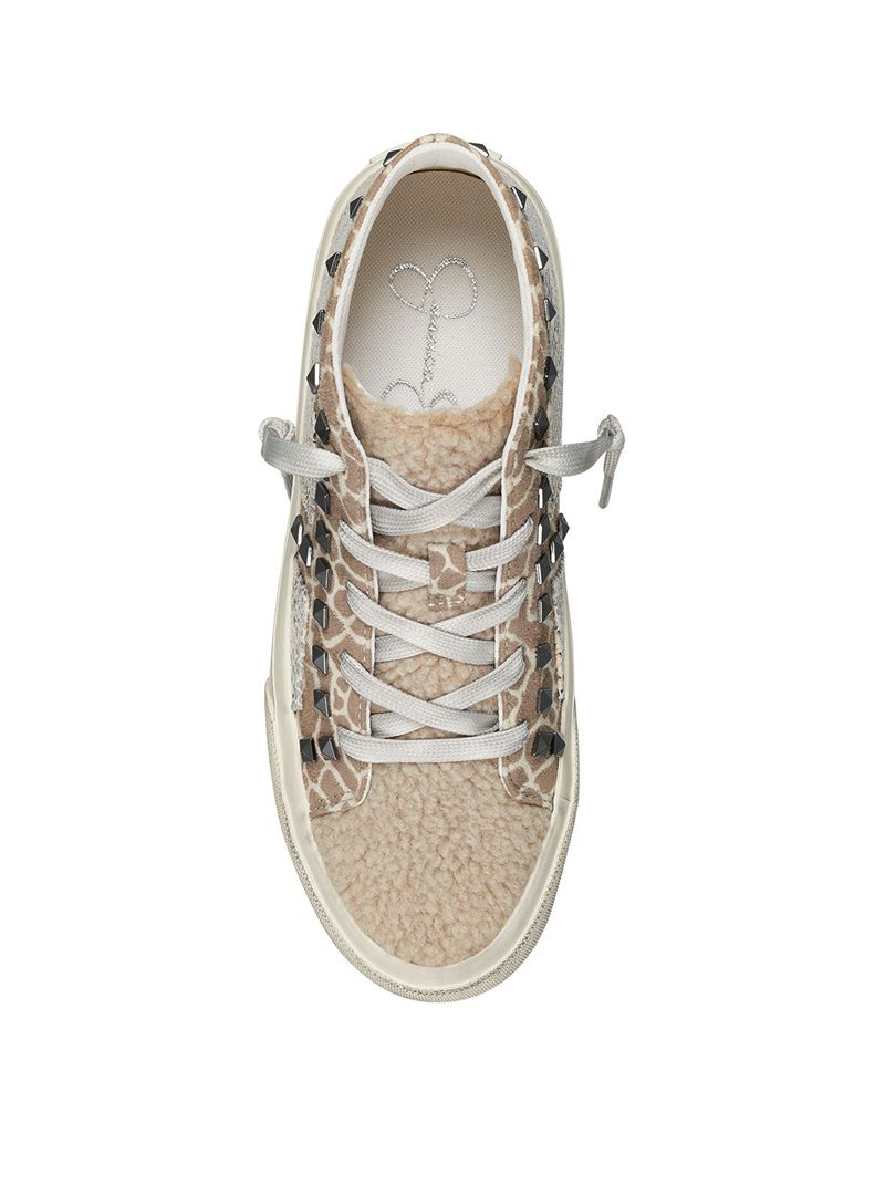 Tenis Jessica Simpson Folliah Casuais Feminino Bege Escuro | 40832IXZN