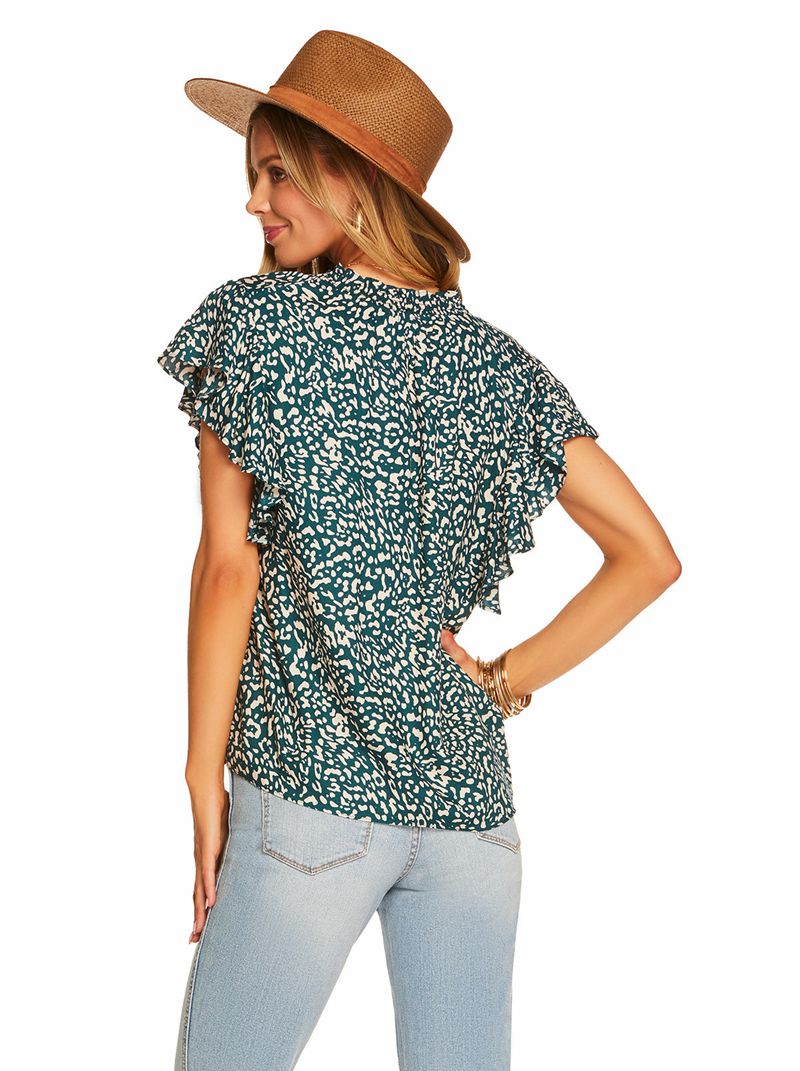 Tops Jessica Simpson Ala Feminino Turquesa Escuro | 09824XGSB