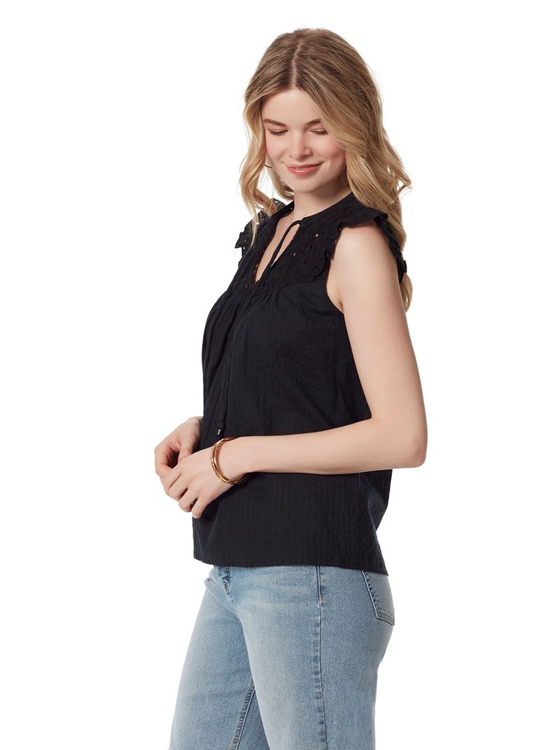 Tops Jessica Simpson Alisha Feminino Pretas | 50427ZDOS