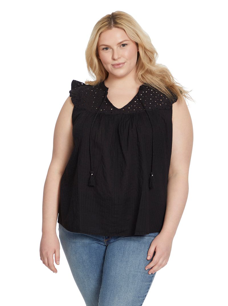 Tops Jessica Simpson Alisha Feminino Pretas | 50427ZDOS