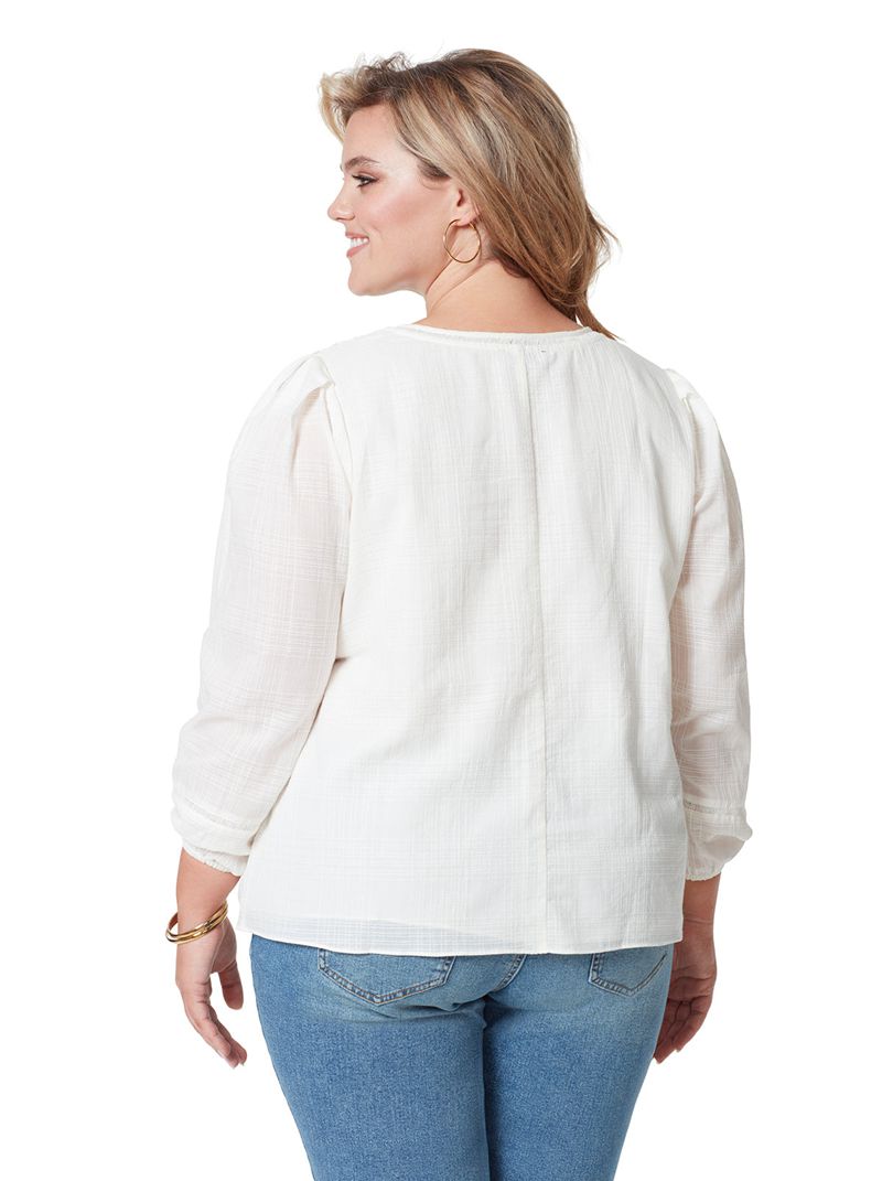 Tops Jessica Simpson Ariel Blouse Feminino Branco | 96583APRY