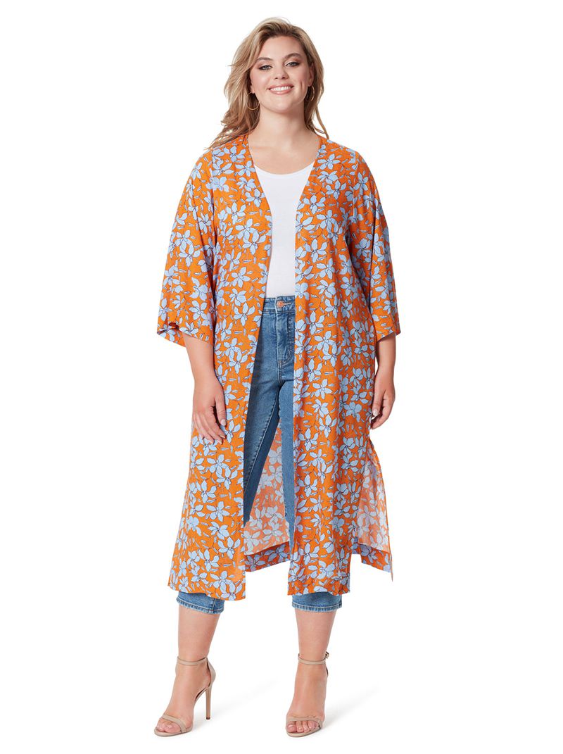 Tops Jessica Simpson Blakely Duster Feminino Laranja | 14903IXOC