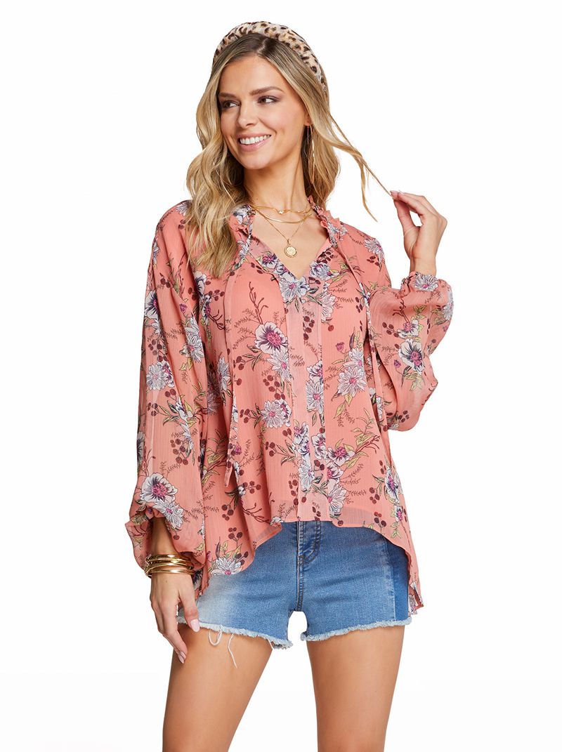 Tops Jessica Simpson Celeste Feminino Marrom | 61025FCQX