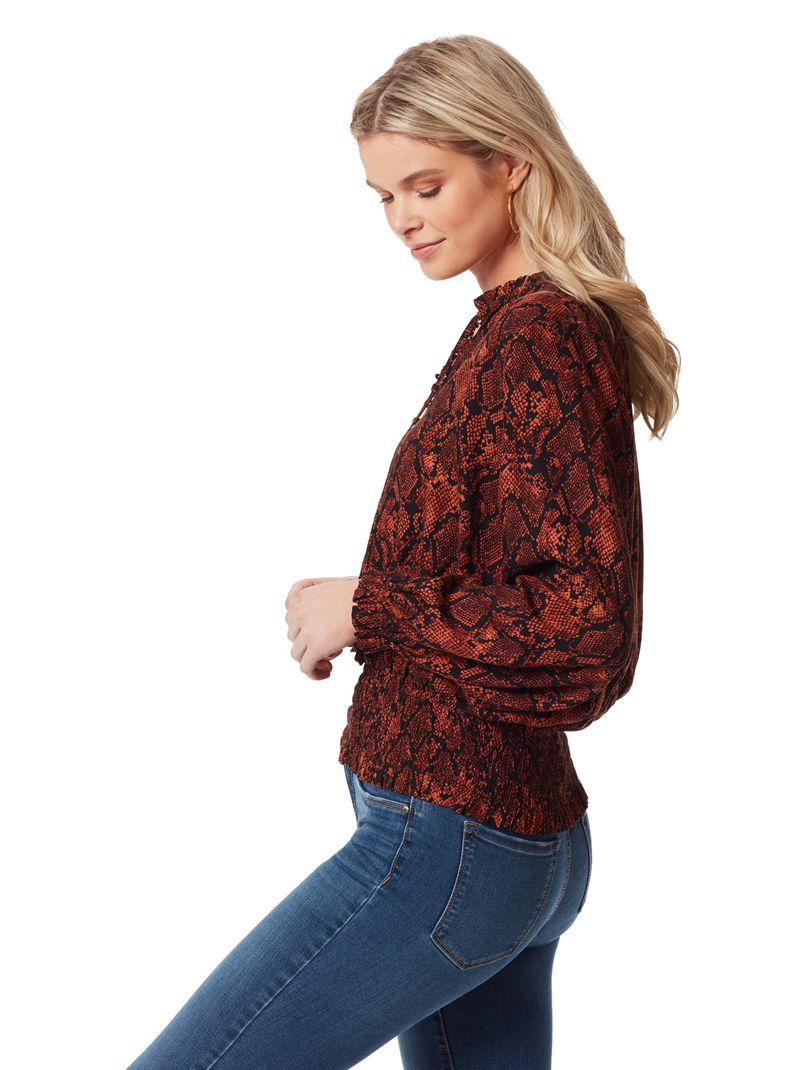 Tops Jessica Simpson Emery Blouse Feminino Serpentine | 35084LCRF