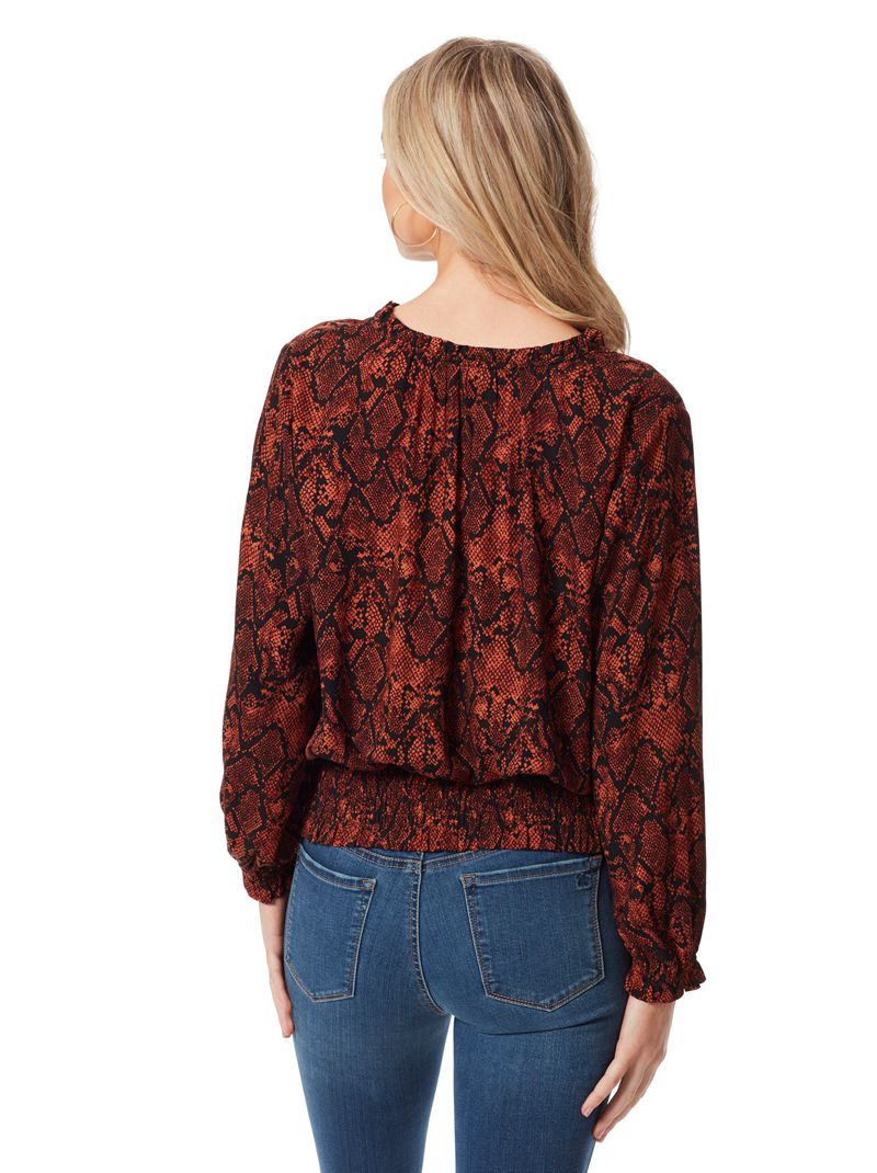 Tops Jessica Simpson Emery Blouse Feminino Serpentine | 35084LCRF