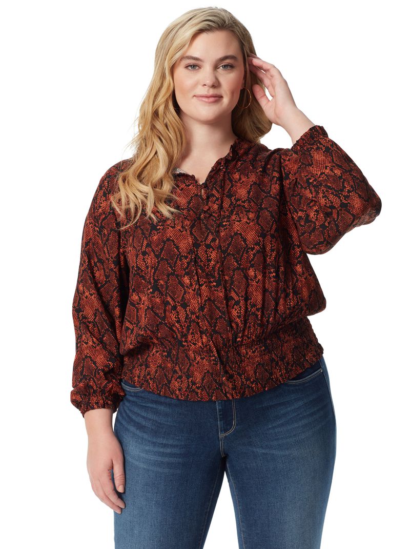 Tops Jessica Simpson Emery Blouse Feminino Serpentine | 35084LCRF