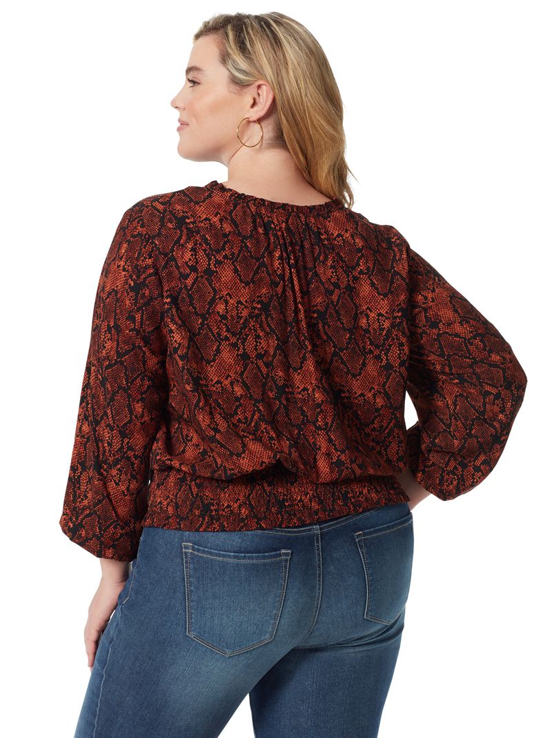 Tops Jessica Simpson Emery Blouse Feminino Serpentine | 35084LCRF