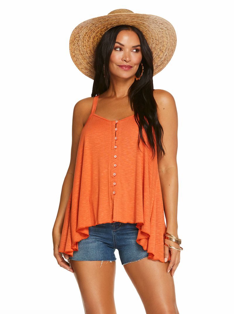 Tops Jessica Simpson Gwen Feminino Laranja Vermelhas | 49372BANI