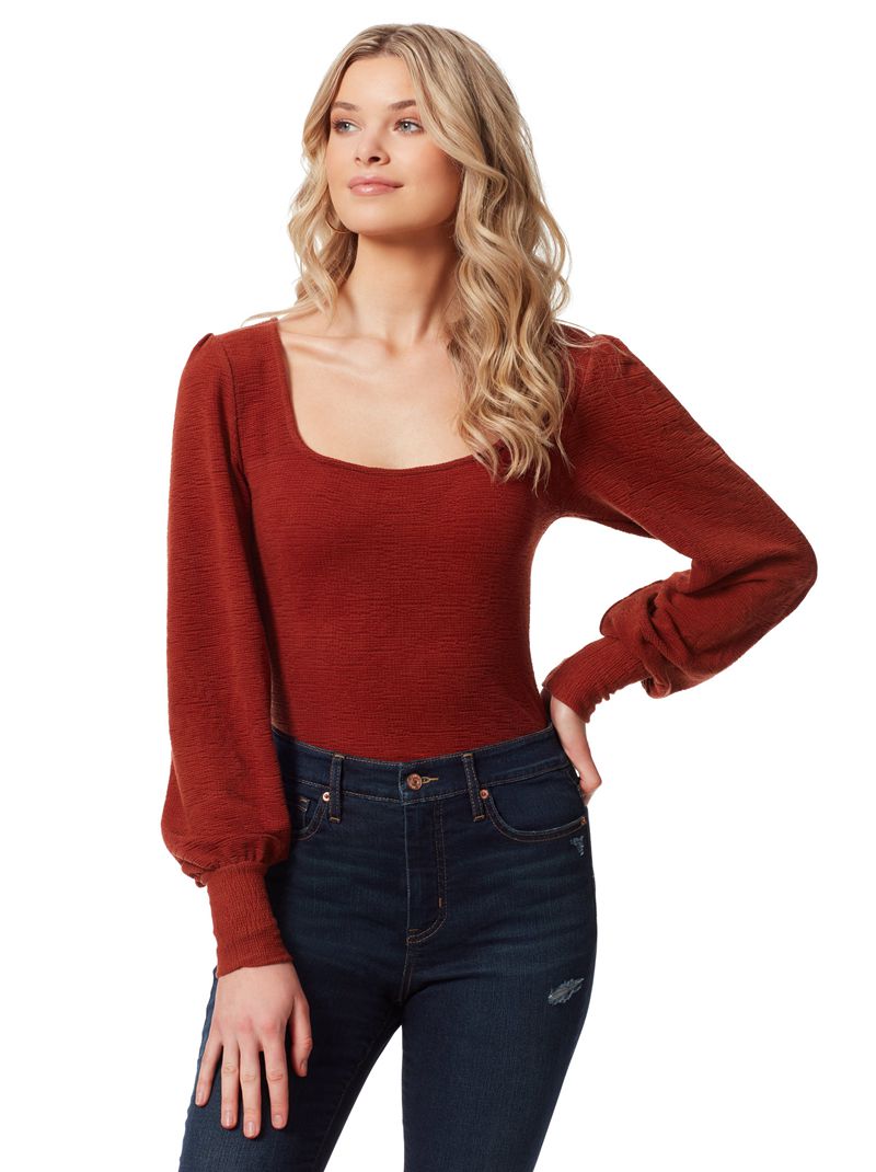 Tops Jessica Simpson Jaslynn Feminino Marrom | 21095JZUY