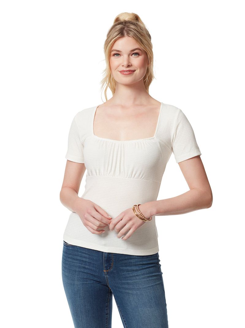 Tops Jessica Simpson Jordyn Sweetheart Feminino Branco | 78912EYDO