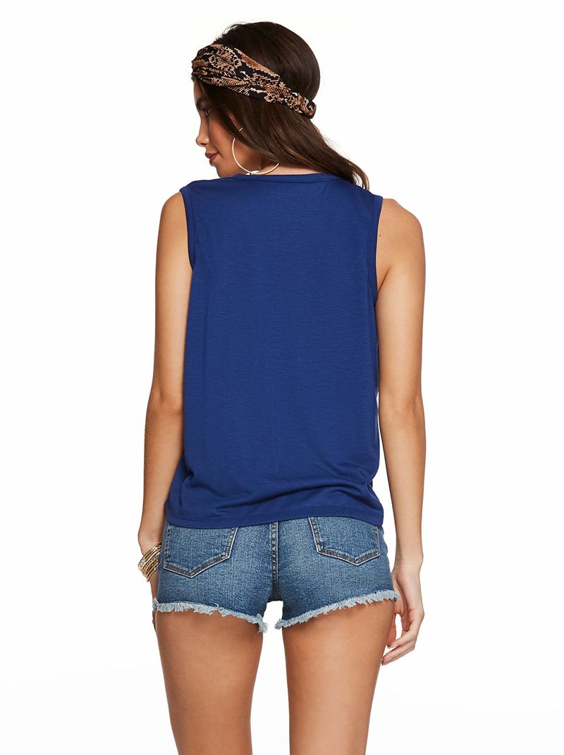 Tops Jessica Simpson Knox Feminino Azuis | 78962YLNJ