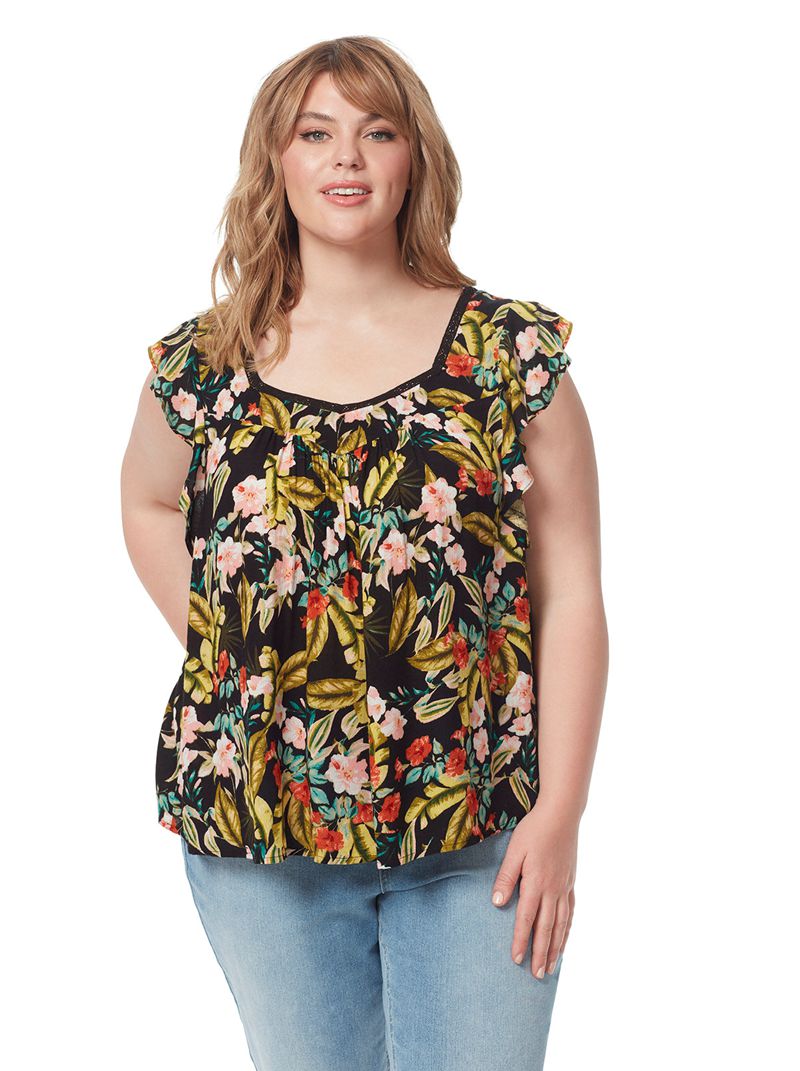 Tops Jessica Simpson Lauryn Feminino Pretas | 35740AXOG