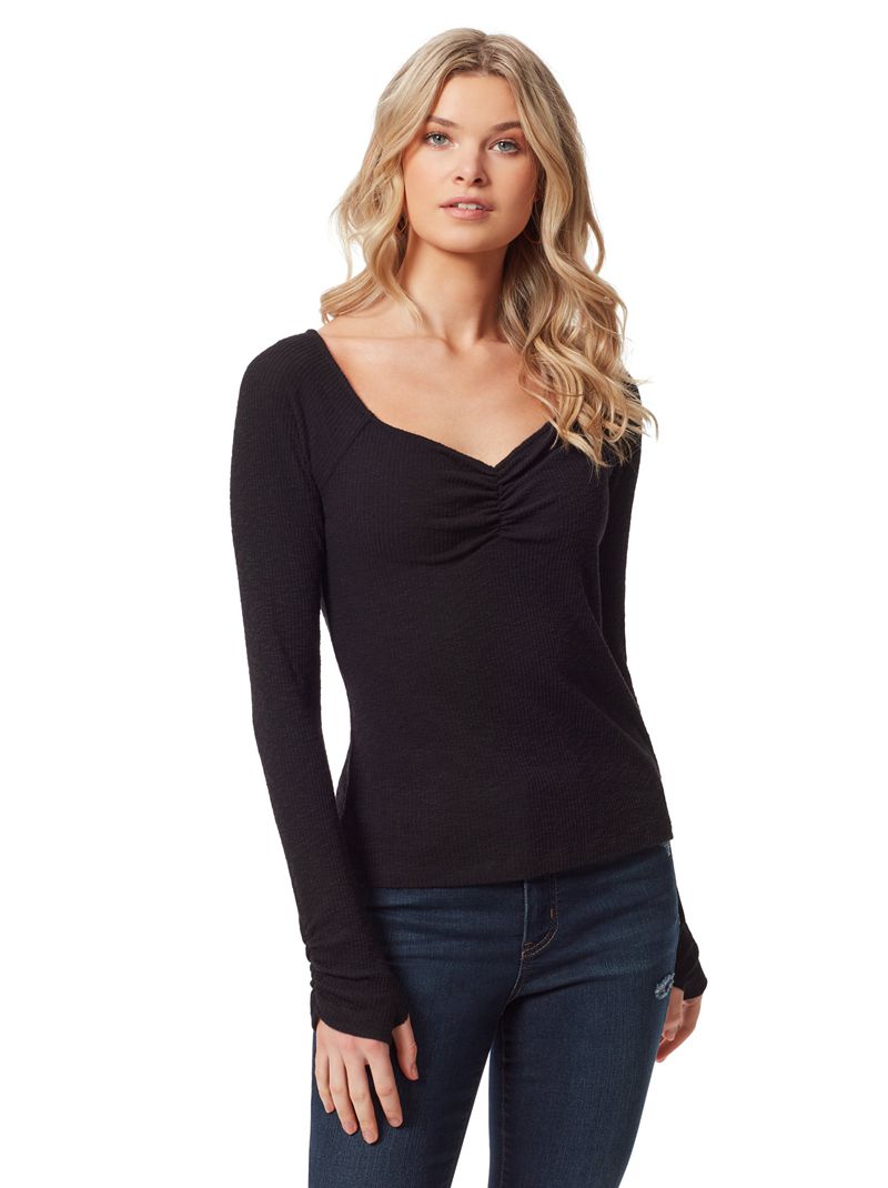 Tops Jessica Simpson Marlowe Feminino Pretas | 14058CQVH