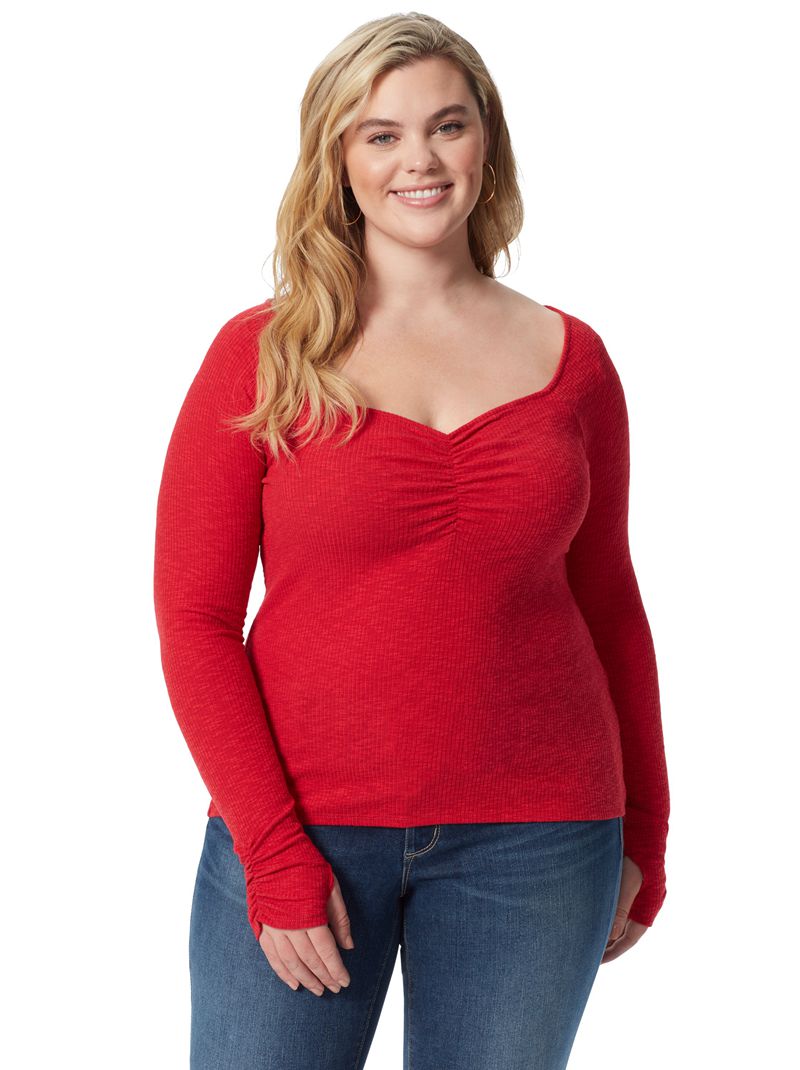 Tops Jessica Simpson Marlowe Feminino Vermelhas | 72504DIXP