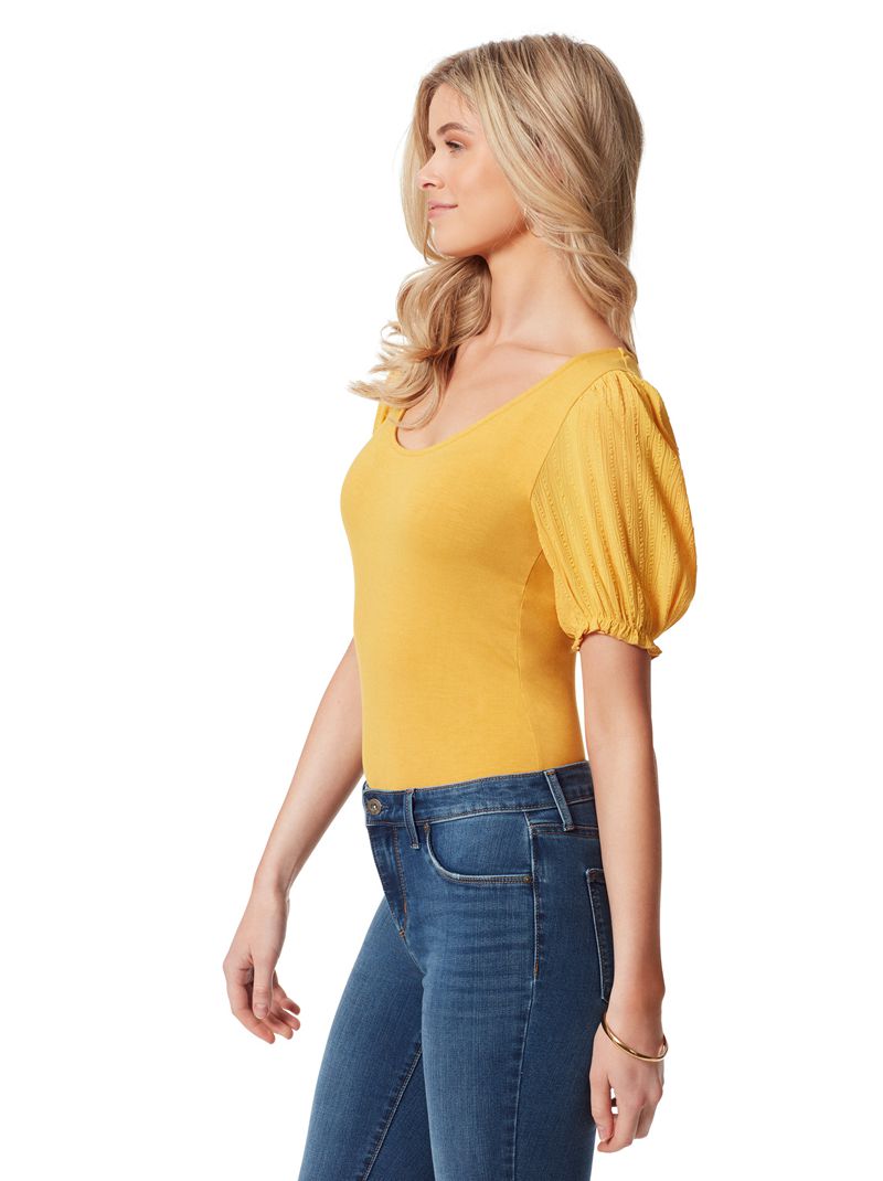 Tops Jessica Simpson Noa Feminino Amarelas | 94617KUAB