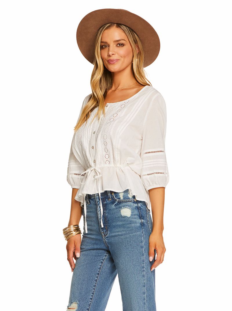 Tops Jessica Simpson Twyla Feminino Branco | 73059UMPK