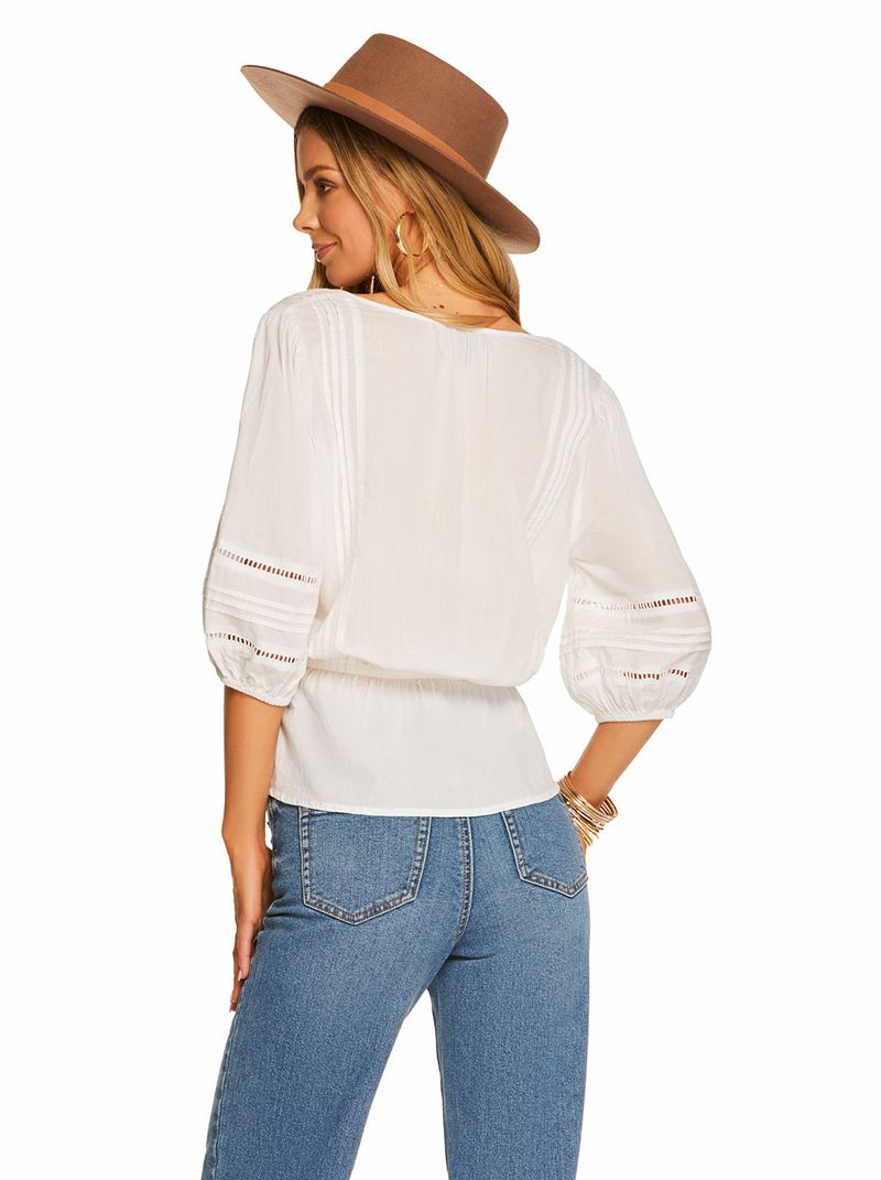 Tops Jessica Simpson Twyla Feminino Branco | 73059UMPK