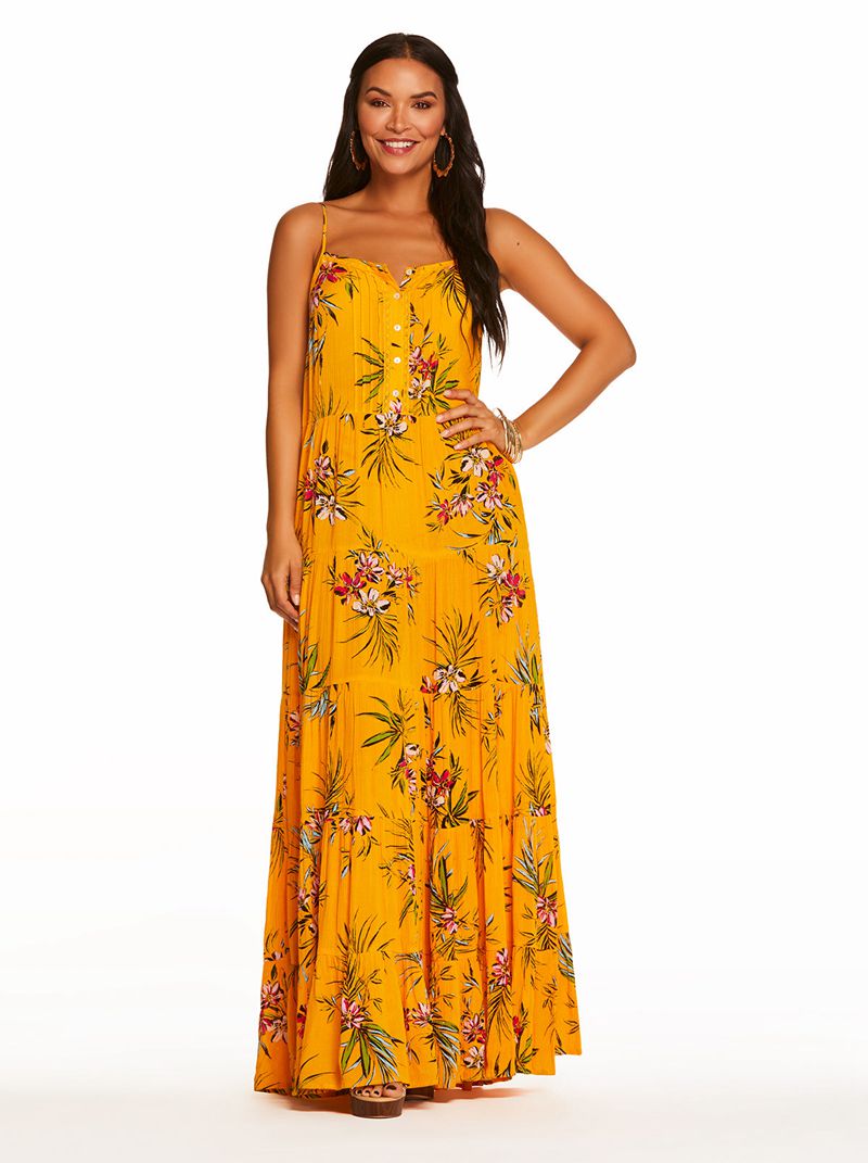 Vestidos Jessica Simpson Alanis Tier Feminino Multicoloridas | 69451CXNJ