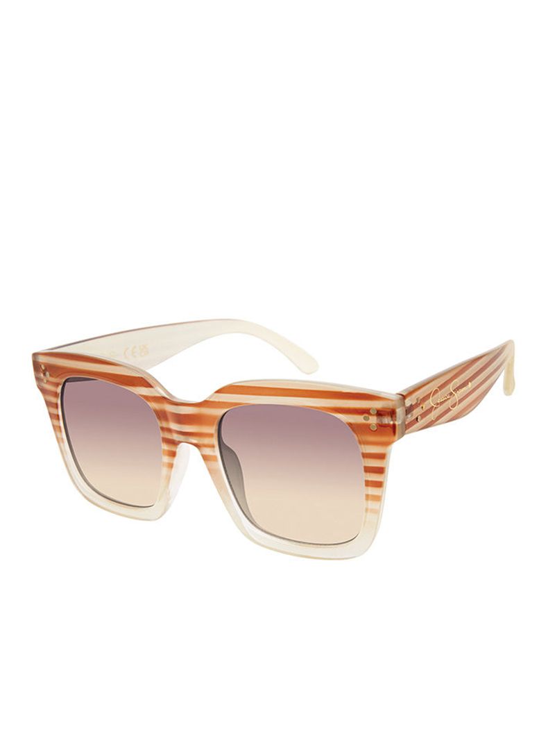 Óculos De Sol Jessica Simpson Chic Rectangular Feminino Marrom Cinzentas Marrom | 87253MDPS