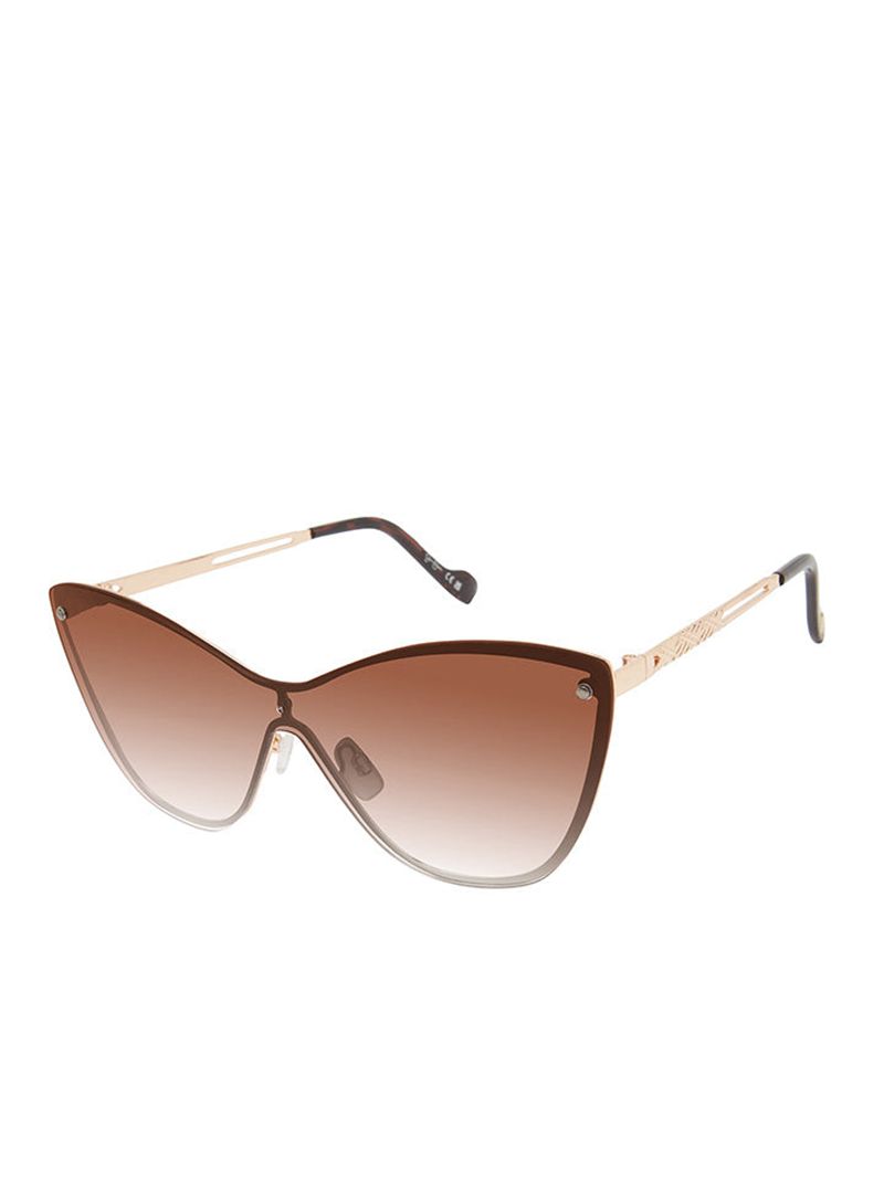 Óculos De Sol Jessica Simpson Metal Shield Cat-Eye Feminino Douradas | 59208ZFHO