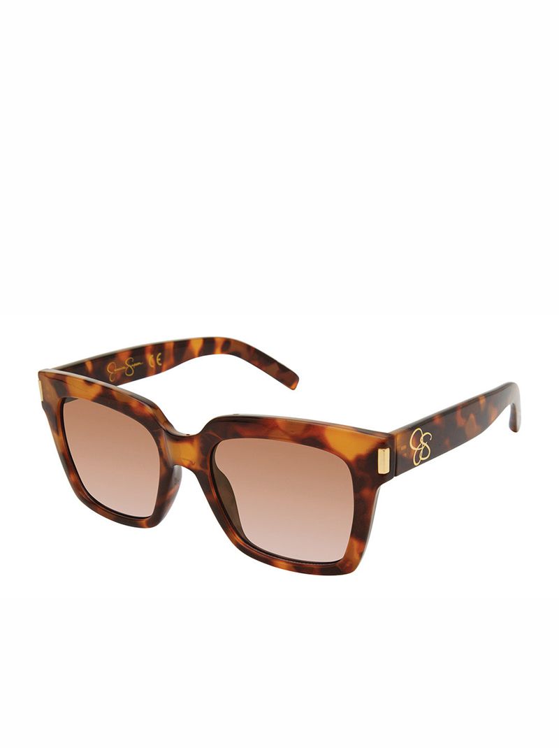 Óculos De Sol Jessica Simpson Modern Square Feminino Marrom | 21875WVCQ