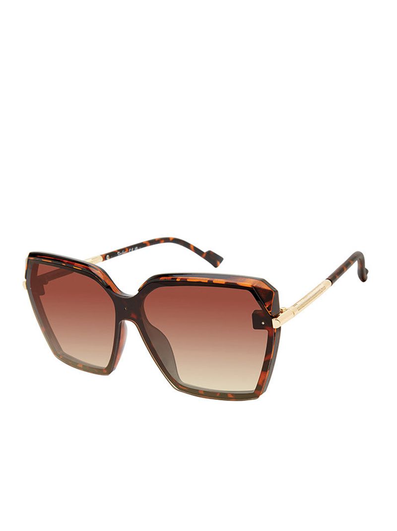 Óculos De Sol Jessica Simpson Sophisticated Geometric Feminino Marrom | 59320FLUW