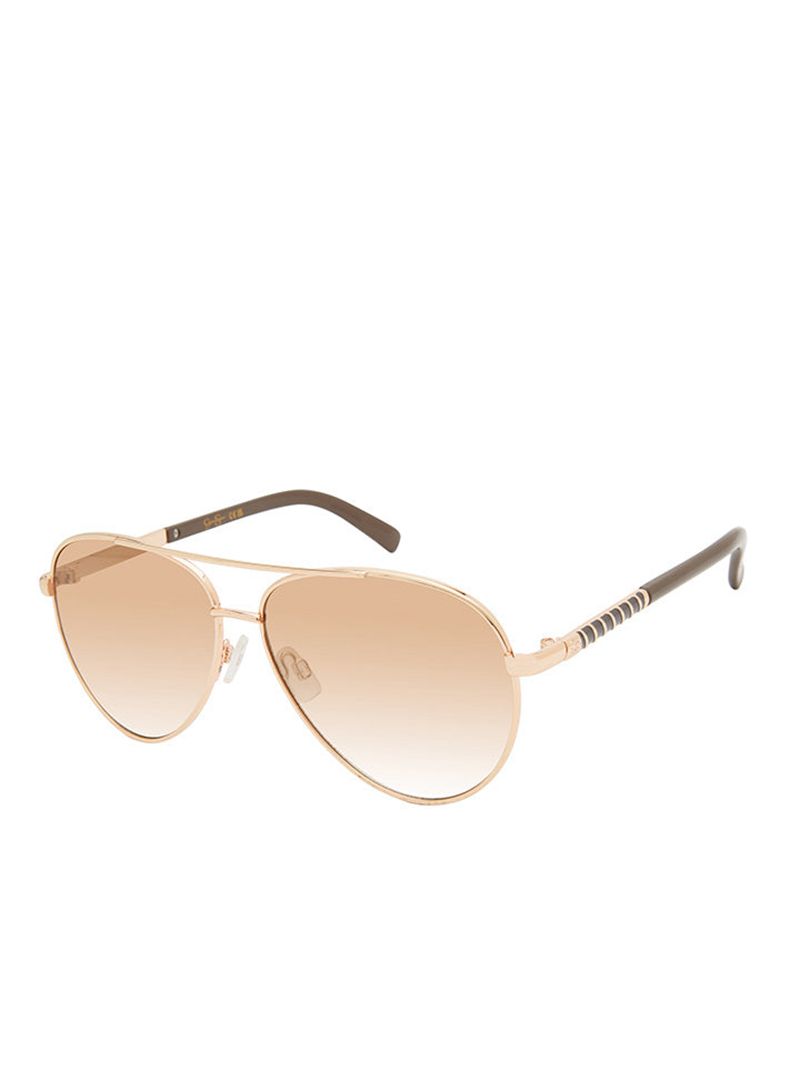 Óculos De Sol Jessica Simpson Timeless Metal Aviator Feminino Douradas Marrom | 82619TYEW